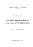 đề tài: " PHÂN TÍCH HIỆU QUẢ SẢN XUẤT - KINH DOANH CỦA CÁC DOANH NGHIỆP NGÀNH CÔNG NGHIỆP CHẾ BIẾN TRÊN ĐỊA BÀN THÀNH PHỐ HỒ CHÍ MINH "