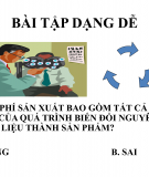 Bài tập trắc nghiệm kế toán chi phí