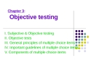 Chapter 3: Objective testing