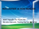 bài giảng: NUCLEOTIDE và ACID NUCLEIC