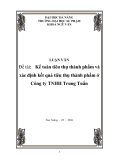 Đề tài: " Kế toán tiêu thụ thành phẩm và xác định kết quả tiêu thụ thành phẩm ở Công ty TNHH Trung Tuấn "