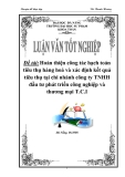 Đề tài:" Hoàn thiện công tác hạch toán tiêu thụ hàng hoá và xác định kết quả tiêu thụ tại chi nhánh công ty TNHH đầu tư phát triển công nghiệp và thương mại T.C.I "