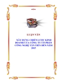 Đề tài: XÂY DỰNG CHIẾN LƯỢC KINH DOANH CỦA CÔNG TY CỔ PHẦN CÔNG NGHỆ TÂN TIẾN ĐẾN NĂM 2015