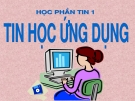 Bài giảng Tin học ứng dụng 