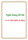 Ngân hàng đề thi Cơ sở điều khiển tự động 