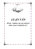 đề tài: "nghiên cứu sản xuất mỡ nhờn canxi ở nhiệt độ cao"