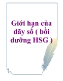 Bồi dưỡng học sinh giỏi THPT : Giới hạn của dãy số