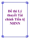 Đề thi Lý thuyết Tài chính Tiền tệ NHNN