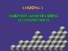 Chuong 1: Nhập môn kinh tế lượng