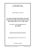 Luận văn Thạc Sĩ: Dạy học Thơ trữ tình trung đại Việt Nam ở lớp 11 theo hướng tích cực hóa hoạt động học tập của học sinh - Nguyễn Thị Phương Thảo