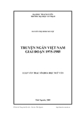 Luận văn: TRUYỆN NGẮN VIỆT NAM GIAI ĐOẠN 1975-1985