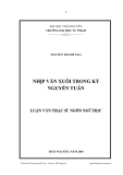 Luận văn: NHỊP VĂN XUÔI TRONG KÝ NGUYỄN TUÂN
