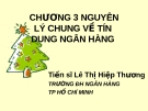 Bài Giảng : Nguyên lý chung về tín dụng ngân hàng