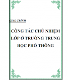 Giáo trình: Công tác chủ nhiệm lớp ở trường THPT