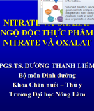 Sự ngộ độc thực phẩm do nitrate & oxalate