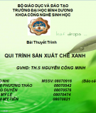 Qui trình sản xuất chè xanh 