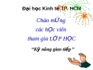 Bài giảng: Kỹ năng giao tiếp