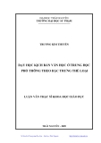 Luận văn Thạc Sĩ: Dạy học Kịch bản Văn học ở trung học phổ thông theo đặc trưng thể loại - Trương Kim Thuyên