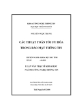 Luận văn thạc sĩ: CÁC THUẬT TOÁN TỐI ƯU HÓA TRONG BẢO MẬT THÔNG TIN