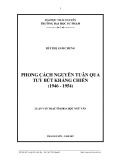 Luận văn:  PHONG CÁCH NGUYỄN TUÂN QUA TUỲ BÚT KHÁNG CHIẾN (1946 - 1954)