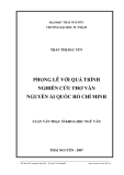 Luận văn: PHONG LÊ VỚI QUÁ TRÌNH NGHIÊN CỨU THƠ VĂN NGUYỄN ÁI QUỐC HỒ CHÍ MINH