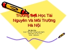 Báo Cáo: Quan Trắc Môi Trường Nước Ngầm