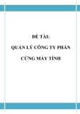 Đồ án tốt nghiệp - Phân tích thiết kế hệ thống - QUẢN LÝ CÔNG TY PHẦN CỨNG MÁY TÍNH 