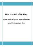 Đồ án tốt nghiệp - Phân tích thiết kế hệ thống - Thiết kế và xây dựng phần mềm quản lý tài chính gia đình