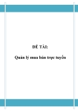 Đồ án tốt nghiệp - Phân tích thiết kế hệ thống - Quản lý mua bán trực tuyến 