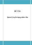 Đồ án: Phân tích thiết kế hệ thống - Quản lý tuyển dụng nhân viên