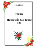 Tài liệu Hướng dẫn bảo dưỡng ô tô