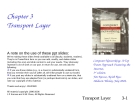 Computer Networking: A Top Down Approach Featuring the Internet - Chapter 3 Transport Layer