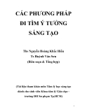 CÁC PHƯƠNG PHÁP ĐI TÌM Ý TƯỞNG SÁNG TẠO Thạc sĩ  Nguyễn Hoàng Khắc Hiếu - Tiến sĩ Huỳnh Văn Sơn