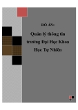 Đồ án tốt nghiệp - Phân tích thiết kế hệ thống - Quản lý thông tin trường Đại Học Khoa Học Tự Nhiên 