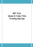 Đồ án tốt nghiệp - Phân tích thiết kế hệ thống - Quản lý Giáo Viên Trường Đại học 