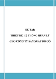 ĐỀ TÀI: THIẾT KẾ HỆ THỐNG QUẢN LÝ CHO CÔNG TY SẢN XUẤT ĐỒ GỖ.GIỚI