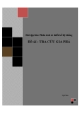 Đồ án tốt nghiệp - Phân tích thiết kế hệ thống - TRA CỨU GIA PHẢ