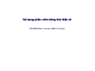 Excel Phần 1:Sử dụng phần mềm bảng tính điện tử- Một số khái niệm và thao tác cơ bản với MS Excel