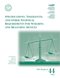 specifications tolerances and other technical requirements for weighing and measuring devices