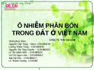 Ô nhiễm phân bón trong đất ở Việt Nam 