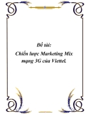 Đề tài: Chiến lược Marketing-mix mạng 3G của Viettel