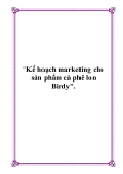 Kế hoạch marketing cho sản phẩm cà phê lon Birdy