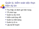 Quản lý, kiểm soát việc thực hiện dự án