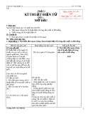 Giáo án công nghệ 12  phần 1: Kỹ thuật điện tử