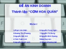 Đề tài kinh doanh "Cơm hoa quán"