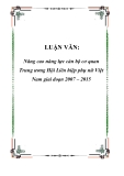 Đề tài nghiên cứu: Nâng cao năng lực cán bộ cơ quan Trung ương Hội Liên hiệp phụ nữ Việt Nam giai đoạn 2007 – 2015