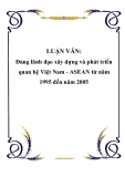 LUẬN VĂN: Đảng lãnh đạo xây dựng và phát triển quan hệ Việt Nam - ASEAN từ năm 1995 đến năm 2005