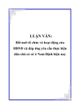 LUẬN VĂN: Đổi mới tổ chức và hoạt động của HĐND xã đáp ứng yêu cầu thực hiện dân chủ cơ sở ở Nam Định hiện nay