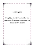 LUẬN VĂN: Đảng Cộng sản Việt Nam lãnh đạo thực hiện đường lối đối ngoại trong những năm đổi mới từ 1991 đến 2001