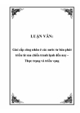 LUẬN VĂN:  Giai cấp công nhân ở các nước tư bản phát triển từ sau chiến tranh lạnh đến nay Thực trạng và triển vọng